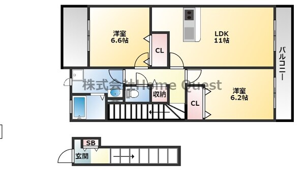 ミリオン志紀の物件間取画像